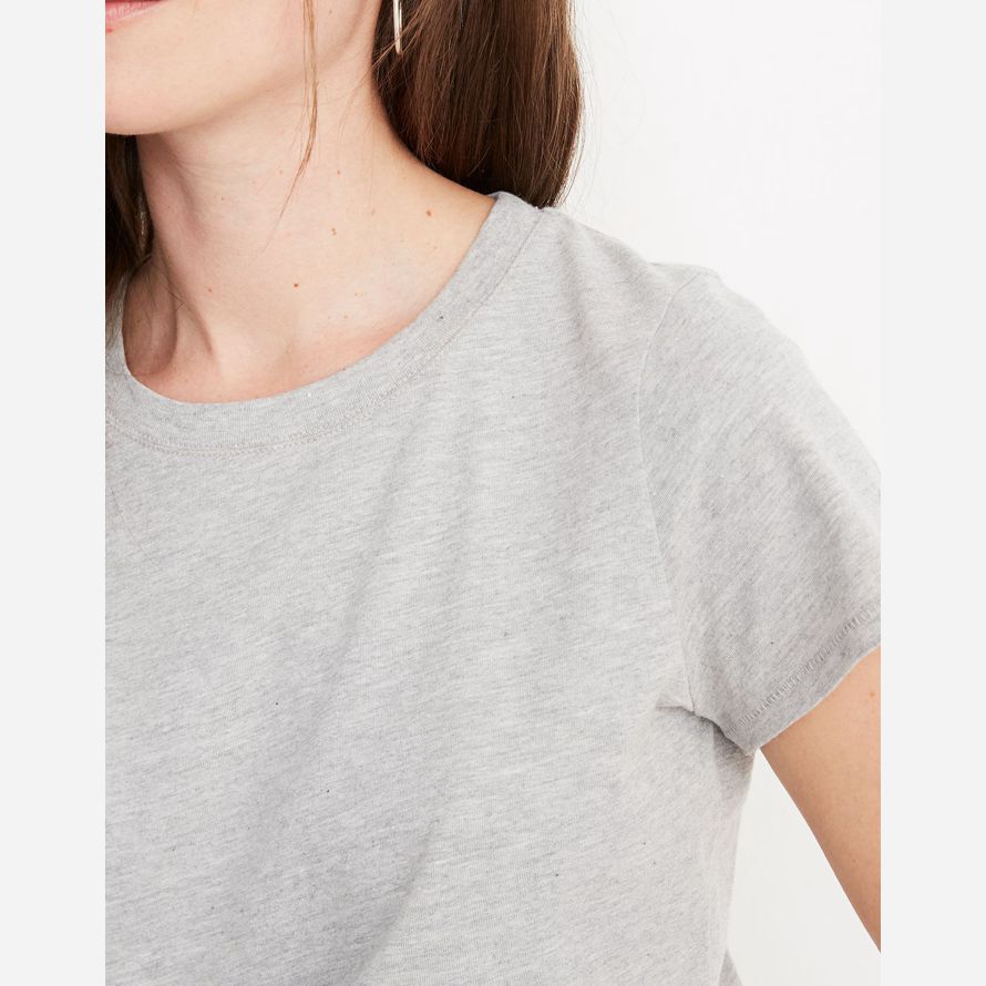 womens madewell northside vintage t-shirts light grey