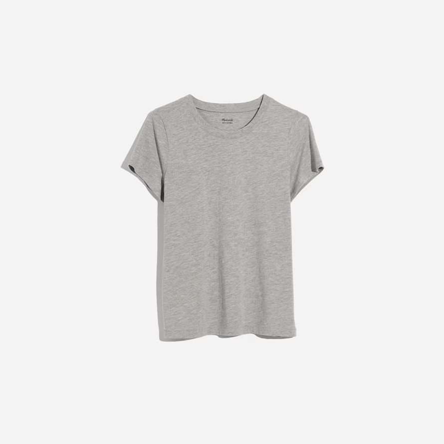 womens madewell northside vintage t-shirts light grey