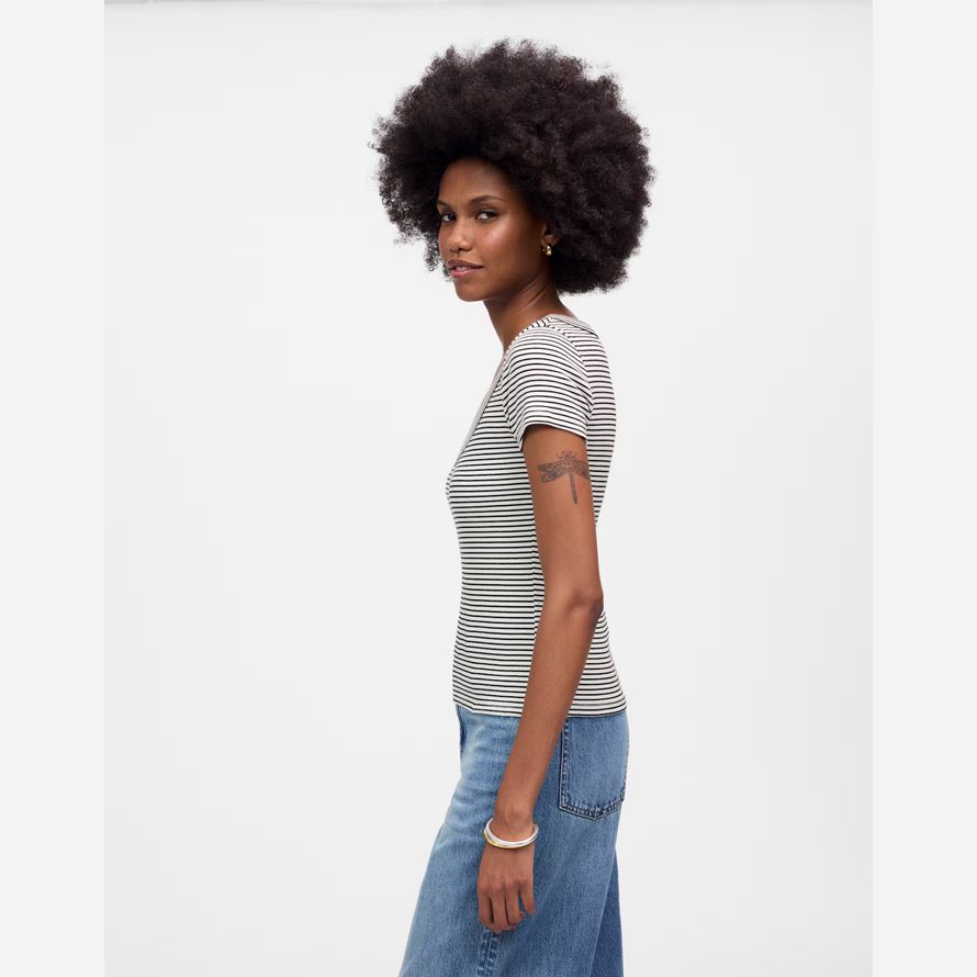 madewell regenerative cotton ribbed scoopneck womens t-shirts black white