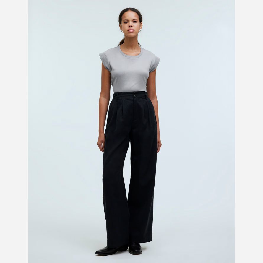 madewell side-cinch muscle womens t-shirts grey