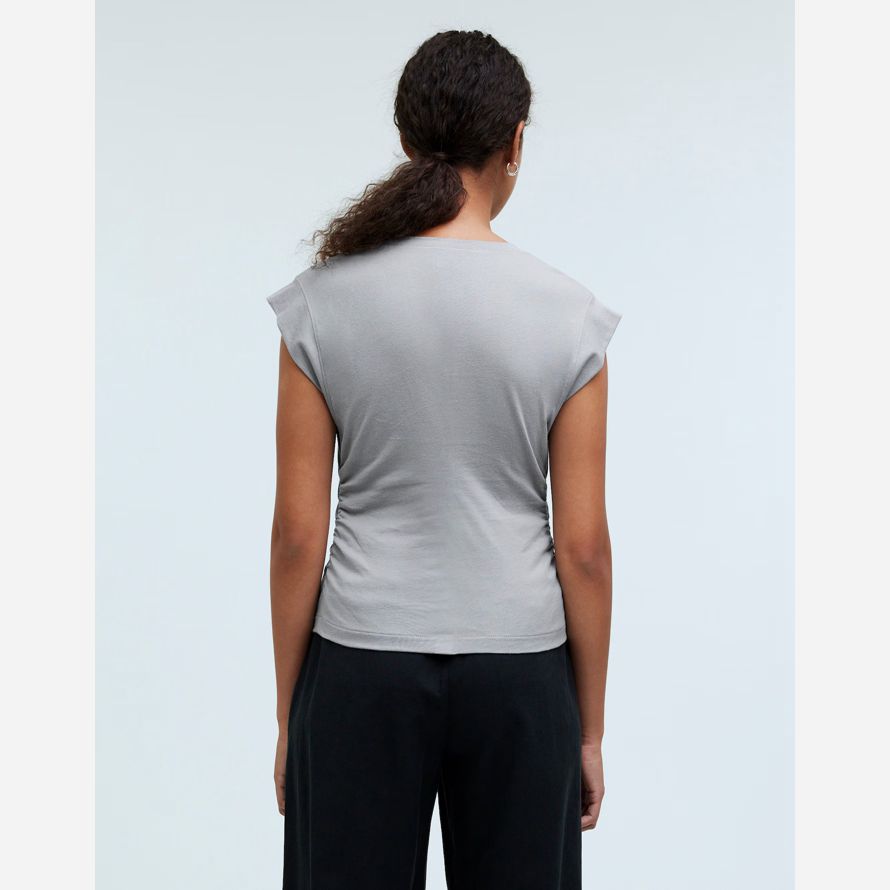 madewell side-cinch muscle womens t-shirts grey