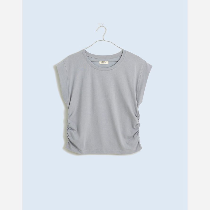 madewell side-cinch muscle womens t-shirts grey