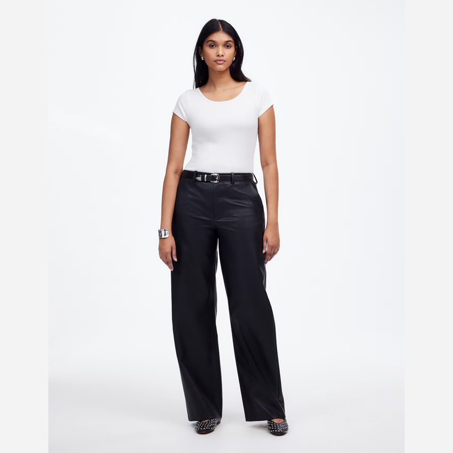 womens madewell regenerative cotton ribbed cap-sleeve t-shirts white