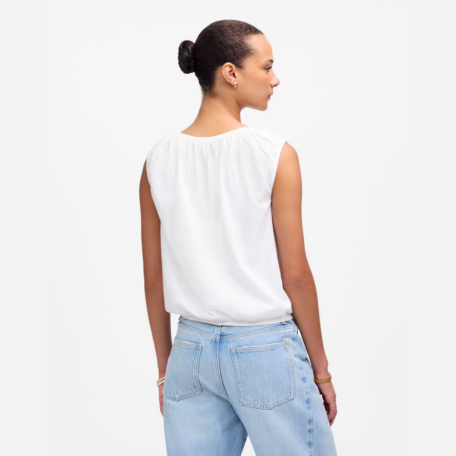 white madewell boatneck bubble womens t-shirts