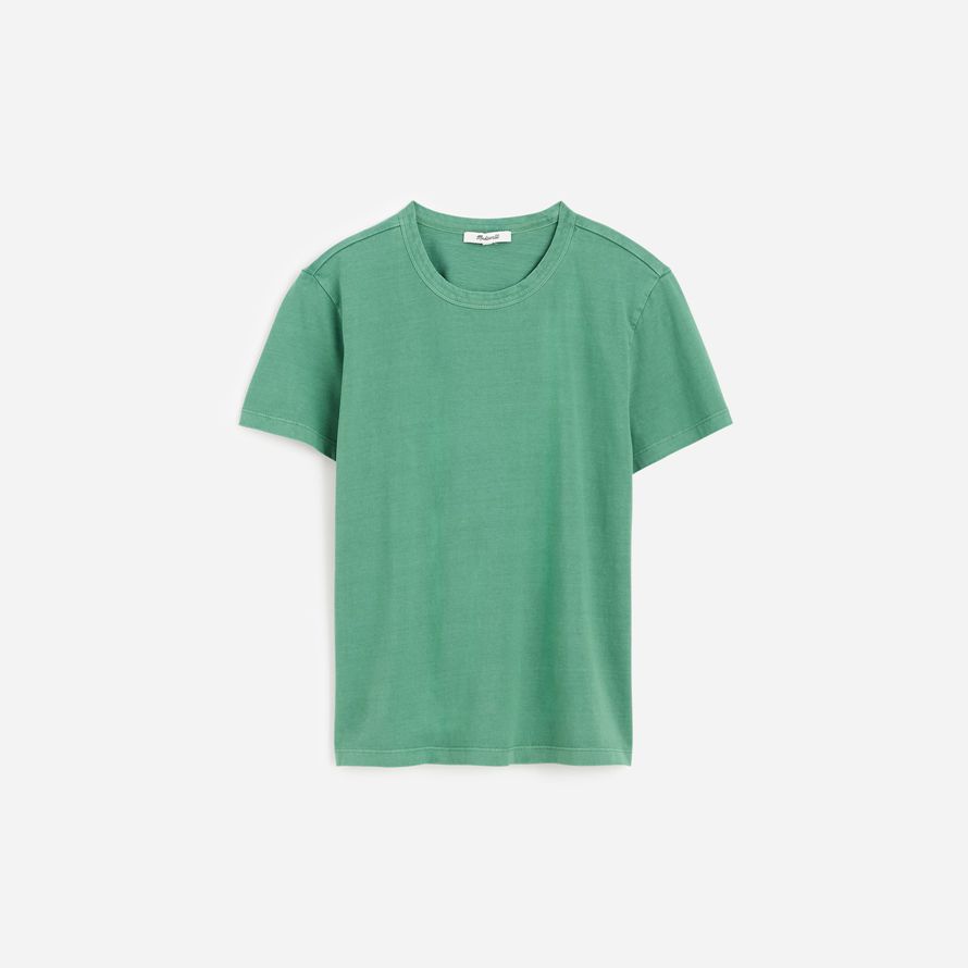 madewell cotton perfect crewneck womens t-shirts green