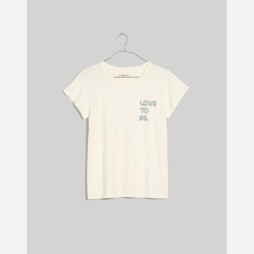 womens madewell love to all pride softfade cotton perfect vintage t-shirts cream
