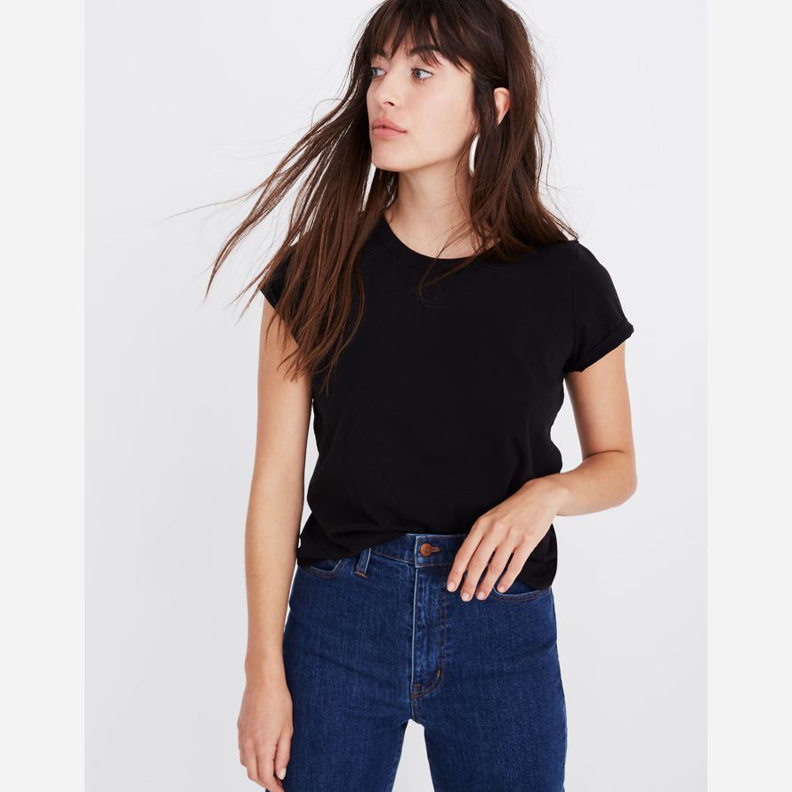 madewell northside vintage womens t-shirts black