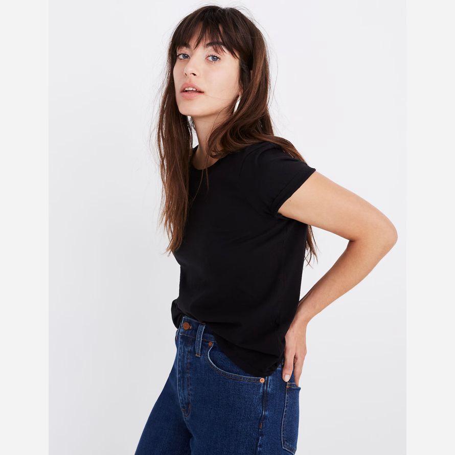 madewell northside vintage womens t-shirts black