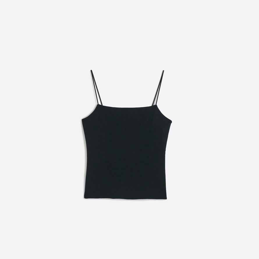 womens madewell squareneck tank black