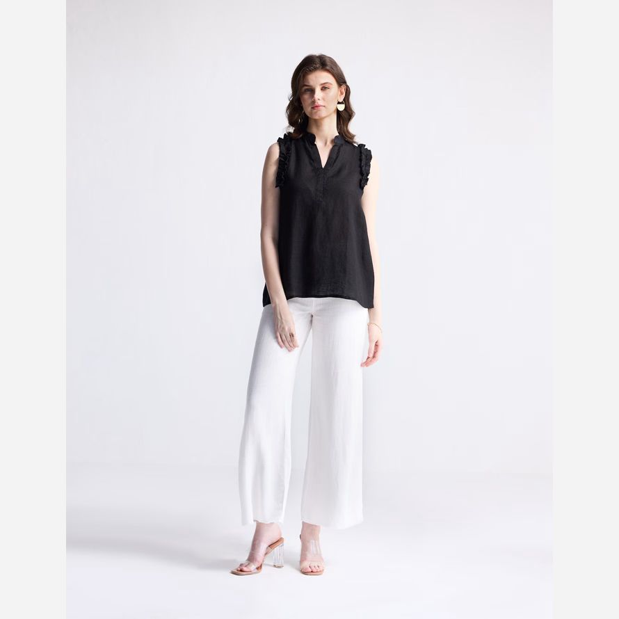 womens madewell reistorᆴ sleeveless hemp top black