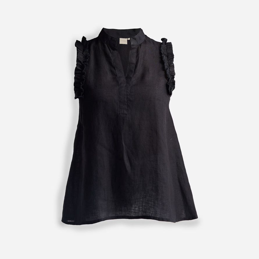womens madewell reistorᆴ sleeveless hemp top black