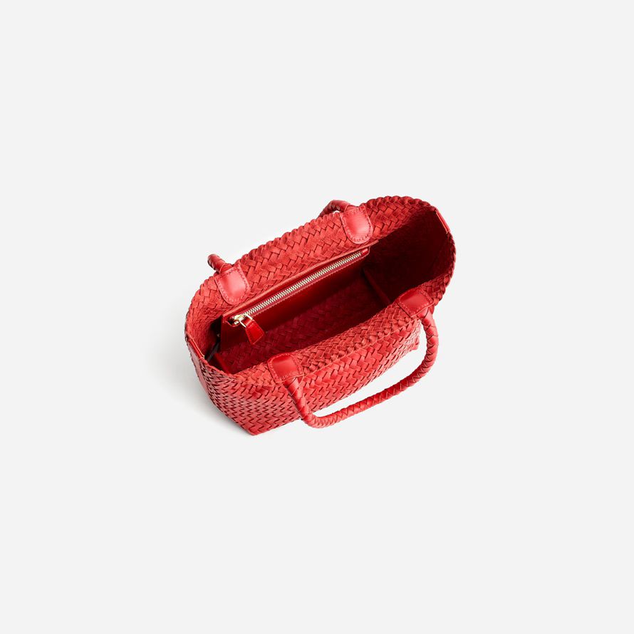 madewell the handwoven mini womens tote bag red