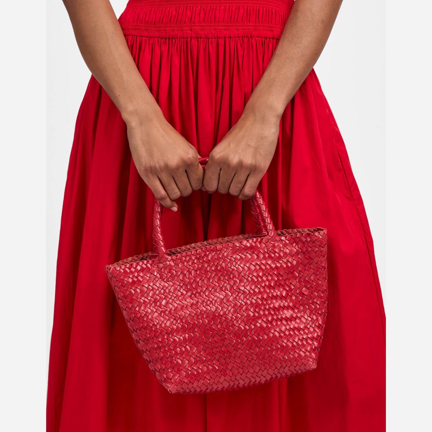 madewell the handwoven mini womens tote bag red